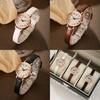 Minimalist Quartz Watch For Women With Leather Strap And Round Dial For Casual Daily Wear