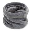 Autumn and winter solid color scarves for men and women riding windproof, piled and thickened warm wool pullover scarves are versatile