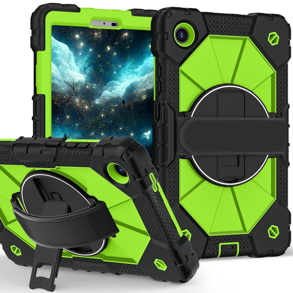 Kids Proof Case for Lenovo Tab One K9 8.7 Inch TB305ZU TB305FU 2025 360 Rotatable Stand Handle Grip Shoulder Strap