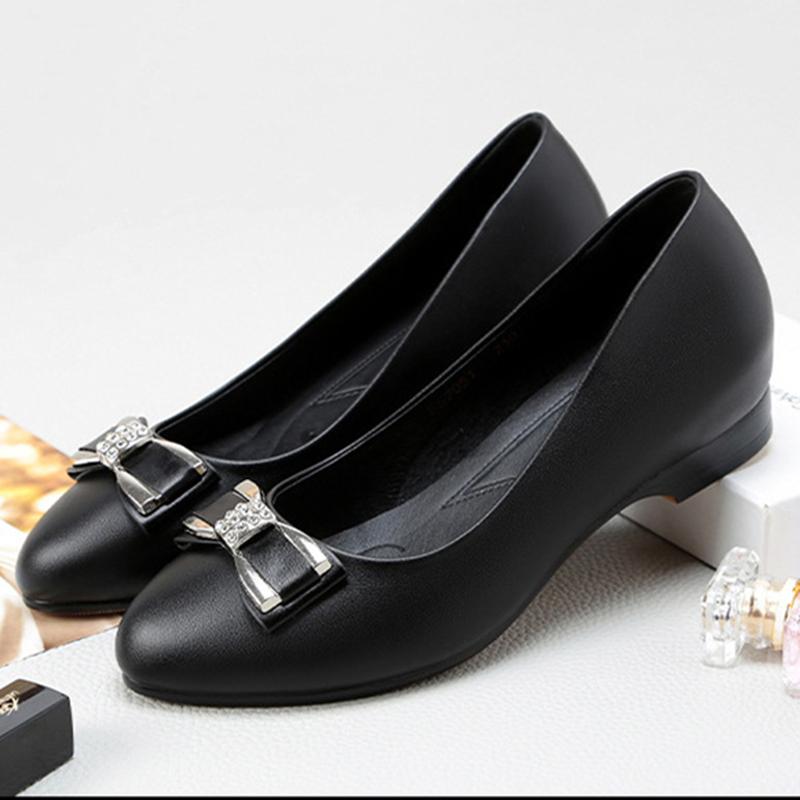 2025 New Women Leather Round Toe Beige High Heel Shoes Lady Classic Comfort Summer Pumps Women's Loafers