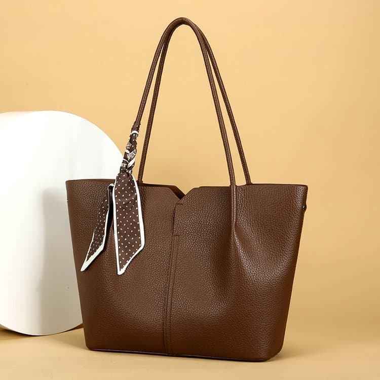 Lychee pattern silk scarf decorative tote bag women's shoulder bag