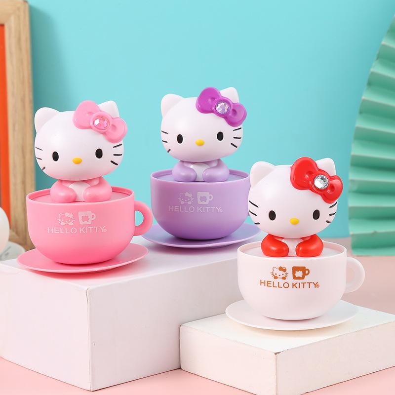 Kawaii HelloKitty Solar Car Ornament, Home Decoration Small Model, Suitable for Small Decorations On Room Tabletops