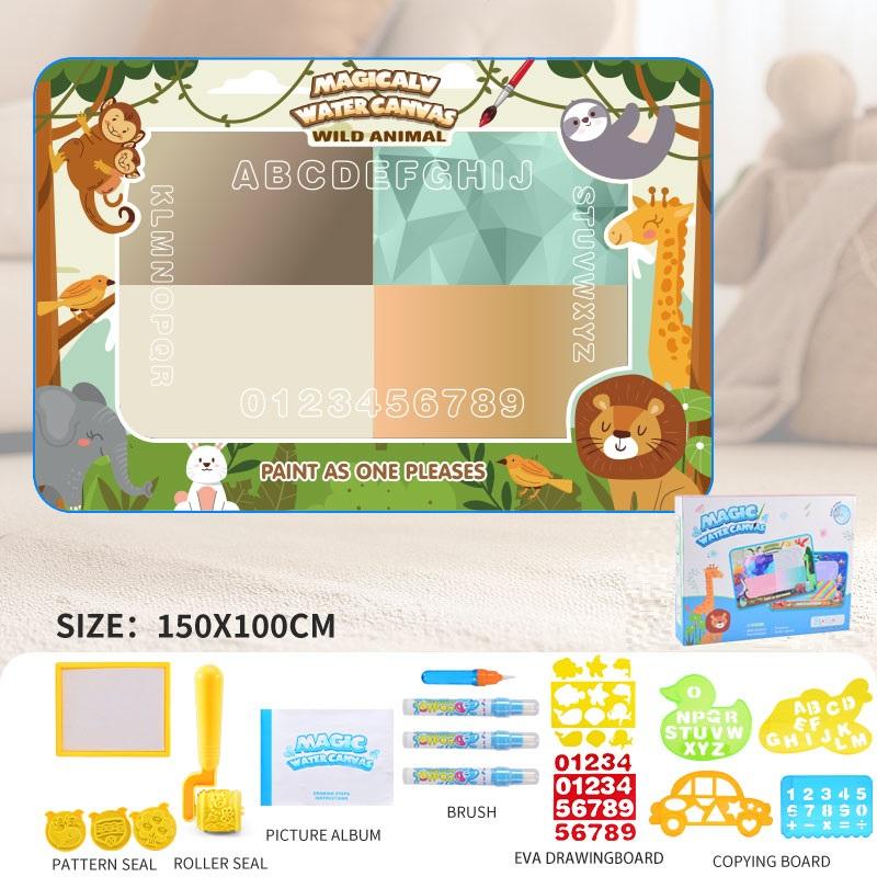 Magic Pens Water Doodle Mat Kids Painting Writing Color Doodle Drawing Mat Toy Bring Educational Toys for Girl Boy Toddler Gift