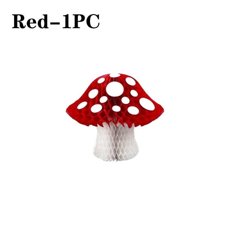 Creative Mushroom HoneycombBall 3D HangingOrnament for Indoor PartiesForest Theme Birthday Wedding Decor Jungle Wonderland Setup