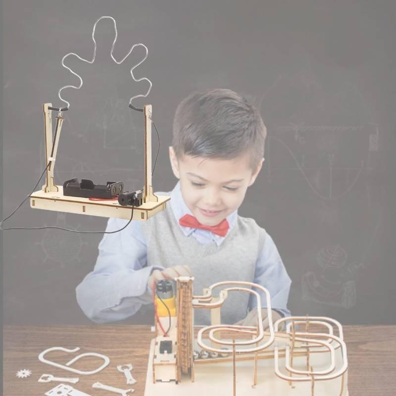 Kreatives DIY Crossfire Handgemachtes Wissenschaftsexperiment Erfindung STEM Pädagogisches Werkzeug für das Klassenzimmer Anpassbares Holzmaterial-Set