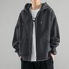 Suéter Cardigan para Hombre Primavera Nuevo Primavera y Otoño Ropa de Color Sólido Niños con Capucha Casual Abrigo de Primavera para Hombre