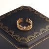 European Retro Hollow Crown 18K Gold Stainless Steel Adjustable Ring