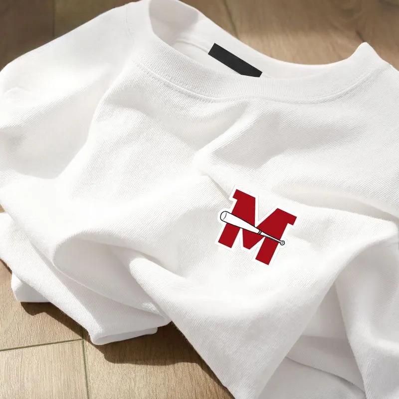 

Женская летняя футболка свободного кроя из хлопка с коротким рукавом - Корейский стиль, Большой размер, Универсальный повседневный топ с круглым вырезом M (for up to 100 lbs)