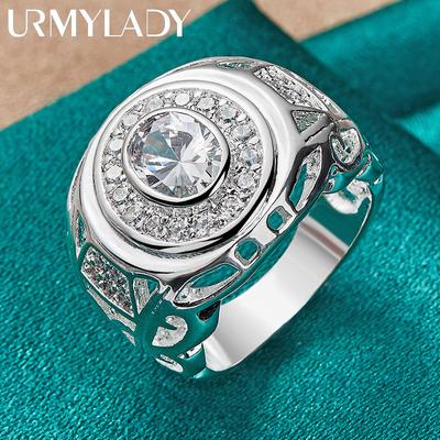 925 Sterling Silver Watch Zircon 6 7 8 9 10 Ring For Women Fashion Charm Jewelry