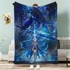 Wuthering Waves Cartethyia Anime Game Throw Lightweight 240g Flannel Blanket Soft Skin-friendly for Summer Cooling
