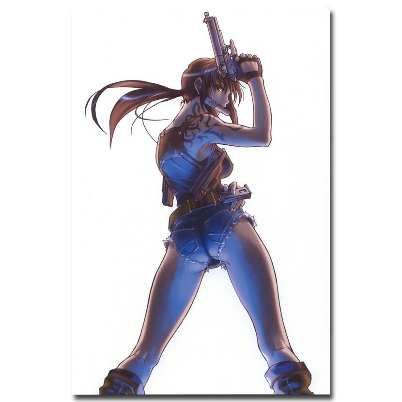 Japanese Anime Black Lagoon Poster Revy Decoration Art Decor Painting Home Decor Bar Kawaii Room Decor Canvas Quality Poster