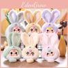 Plush Adorable Bunny Toy Lightweight  Key Chain For Backpack Decoration And Gift