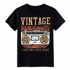 Trendy Retro Cassette Boombox Tee-Vintage Music Lover Unisex Washed T-Shirt L