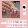 Flower Polka Dots 3D Fake Nails Bling Full Cover Jelly Gel Fake Nails Glossy Artificial French False Nails For Women and Girls