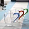 Colored Handle Glass Fair Cup