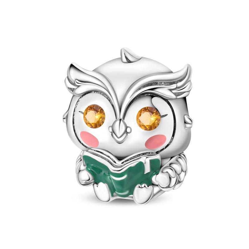 925 Silver Learned Little Animals Series Charms Pendants For Necklace Original Bracelet DIY Birthday Women's Fine Gifts