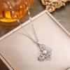Japan-Korea Zircon Pearl Butterfly Titanium Necklace - Luxury Women's Clavicle Chain Jewelry