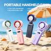 Mini ventilador portátil de mano recargable USB con función de enfriamiento plegable para exteriores