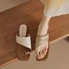 Summer French Minimalist Sandals With Breathable Faux Leather For Casual Wear