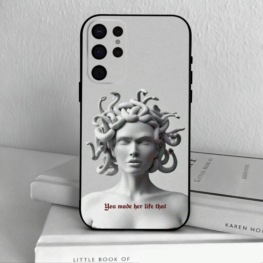 Medusa Greek Mythology Look At Me Phone Case For Samsung S25,S24,S21,S22,S23,S30,Ultra,S20,Plus,Others Soft Black Case