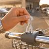 Anti-loss Trolley Token Keychain Zinc Zinc Alloy Removable Release Keyring Shopping Cart Token  Retail Stores