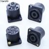 4 Pin Speakon Panel Mount Board Female Jack Socket Connector XLR Audio Cable Wire Adapter Nut Loudspeaker Amplifier ConverterGood Product