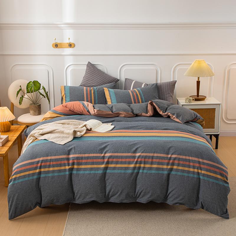 1Pc Pure Cotton Comforter Cover For Double Bed Checkered Duvet Cover Single/Queen/King Housse De Couette Without Pillowcase