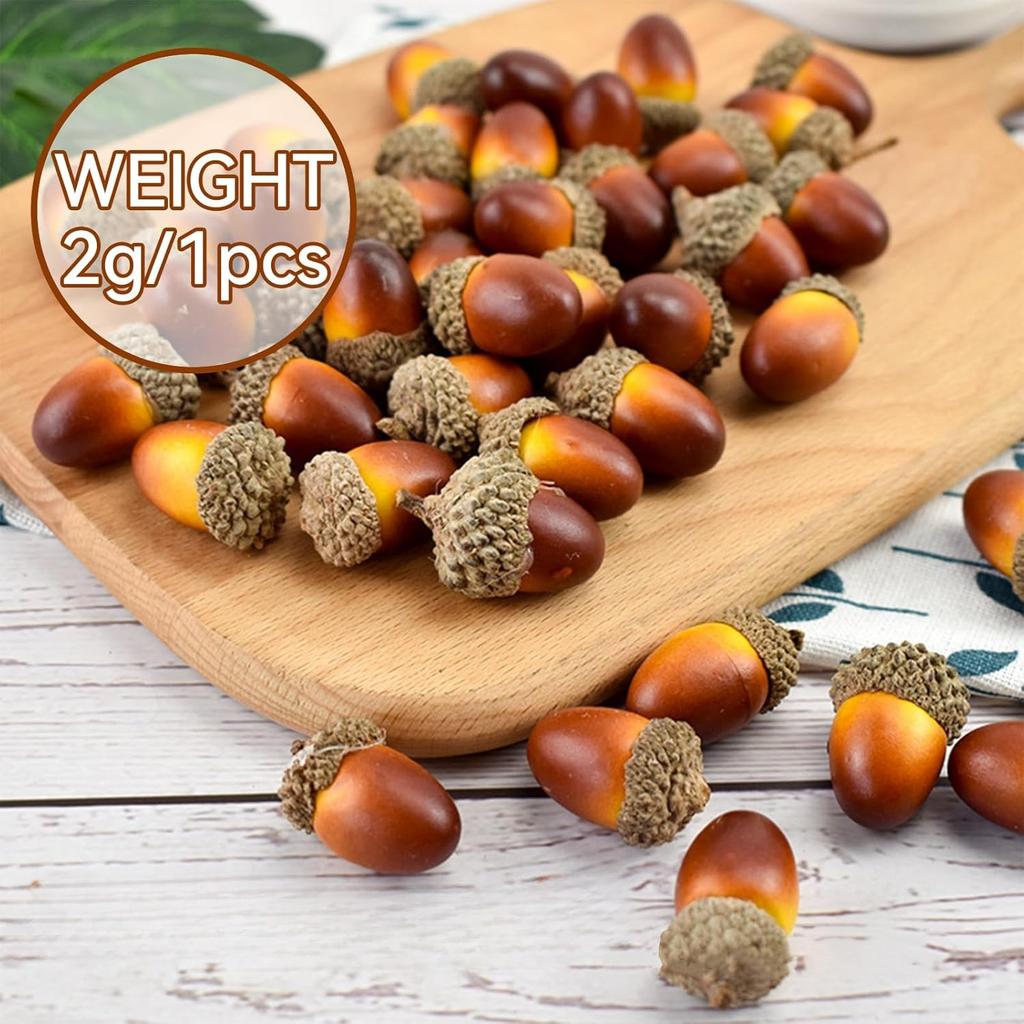 5/10 PCS Artificial Acorns with Caps Realistic Fake Acorns DIY Craft Fall Autumn Decor Table Centerpiece Woodland Props