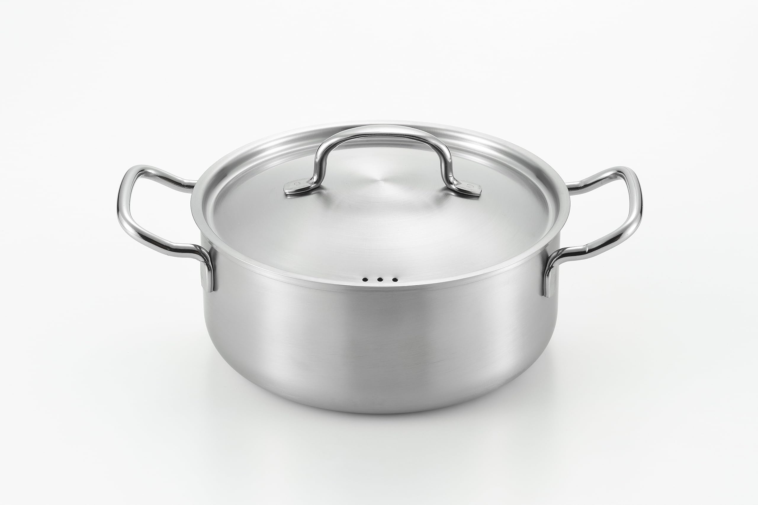 

Кастрюля Yoshikawa из нержавеющей стали 20 см, совместимая с IH, совместимая с открытым огнем, произведена в Японии Tsubame Sanjo Gogi 4111302 YJ3523, двуручная, 2,8 л