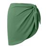 Dames Zomer Effen Kleur Bandeau Chiffon Cover-up Halve Rok Strand Wrap Sarong Zwemkleding Cover-up
