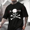 Men Clothing New Best Of New Fashion American Trend Slim Fun Skull Cotton Moto T-Shirt Casual Short Sleeve O-neck Tops