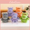 Animal Hippo Stuffed Plush Toy Cartoon Bow Doll Multiple Colors Gift Children