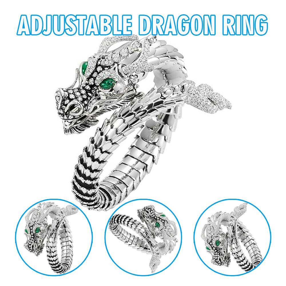 

PDTO Новое уникальное кольцо с китайским драконом, крутые велосипедные мужские и женские кольца, регулируемый размер