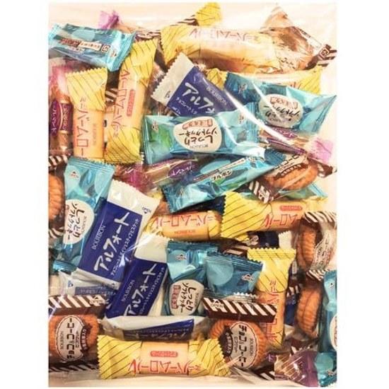 Variety Assortment Bourbon 566g Popular 6 Types 64 Pieces (Moist Soft Cookies Alfort Mini Baum Roll Rumando Chocolate Coffee Total Pieces) Bulk Small