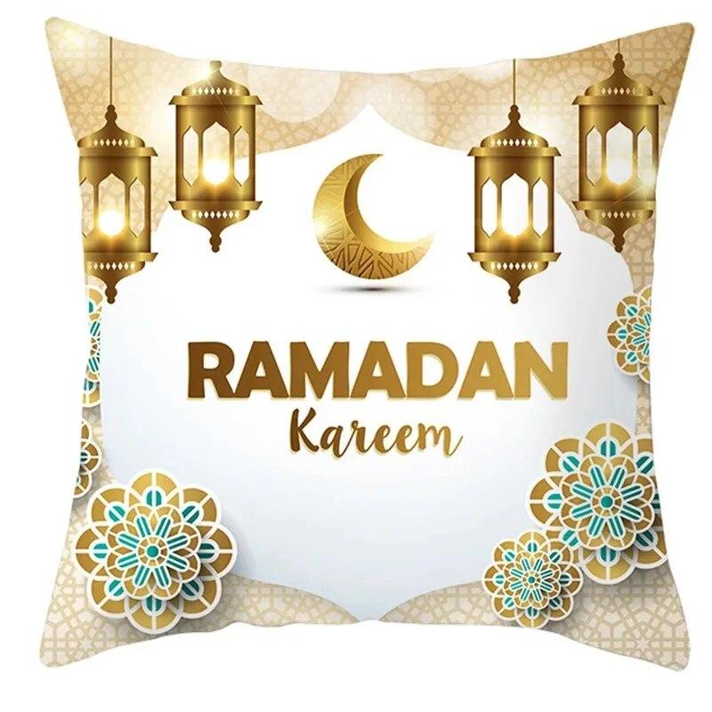Eid Pillow Cover Ramadhan Karim Cushion Cover Home Decor Islamic Muslim Eid Cushion Cover Eid Decoration