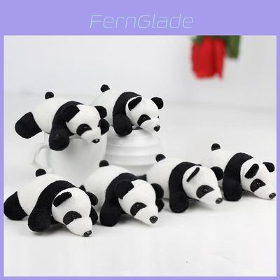 Entzückender Plüsch-Panda-Schlüsselanhänger 10 cm Weiches kurzes Plüschtier mit PP-Baumwollfüllung