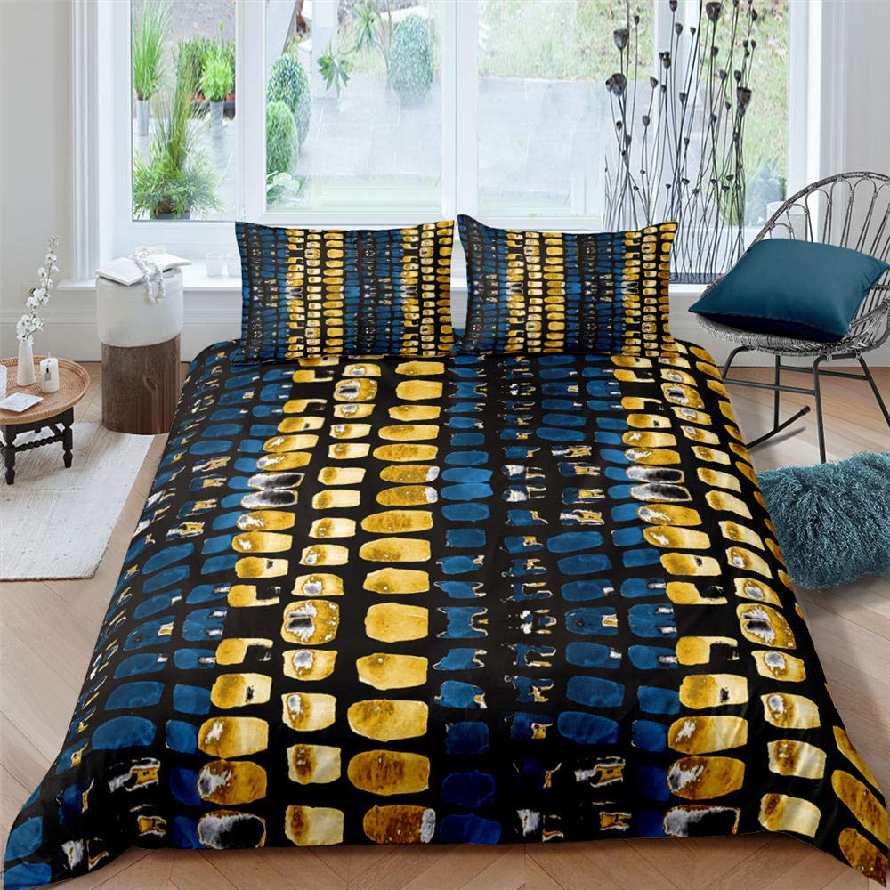 Comforter 3D Geometric Patterns Printed Softly Bedding Set Stereoscopic Dense Hole Warmly Queen King Size 2/3Pcs