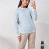 Womens Oversized Color-Block Knit Sweater Round Neck Long Sleeve Loose Fit Streetwear Pullover 2025 Winter