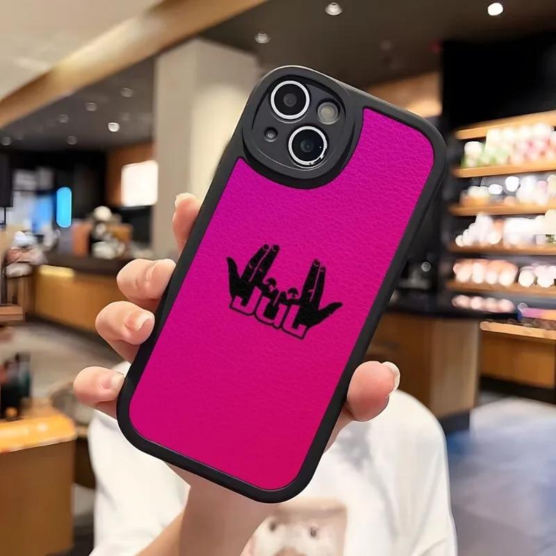 France Jul Rapper Phone Case For iPhone 11 12 13 14 15 16 Pro Max 7 8 Mini Plus SE X XS XR Silicone Case PU Leather Back
