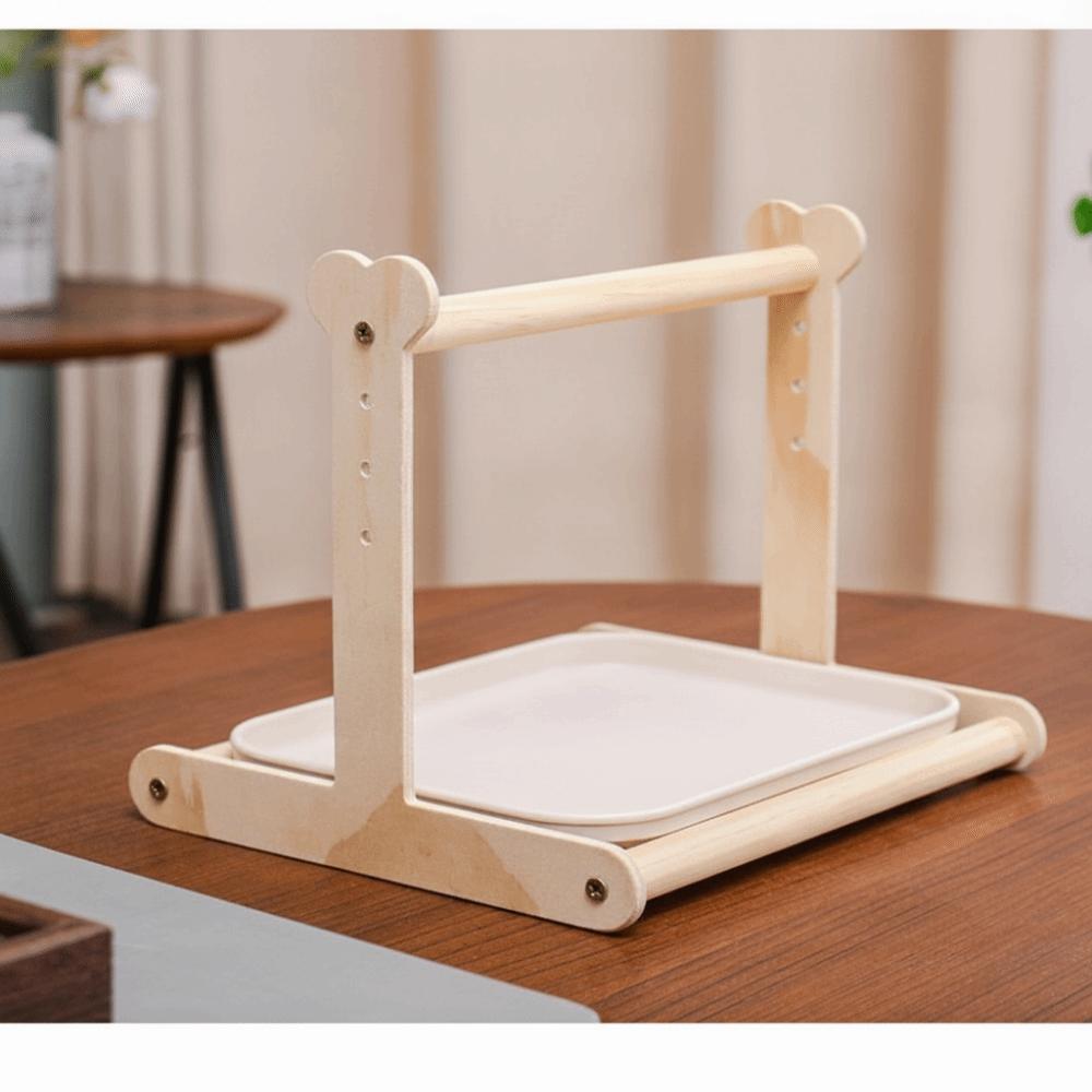 Anti-Splash Design Parrot Potty Training Platform Pet Bird Perching Stand for Small Parrots