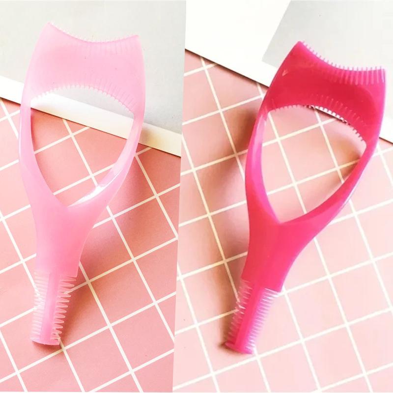 Handlicher Wimpern-Hilfsclip Rosa Augen-Make-up-Hilfswerkzeug Y-Form Silikon Mascara-Applikator-Schild Multifunktionaler Silikon-Eyeliner Mak