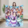 Uma Musume Pretty Derby Blankets Flannel Cute Anime Soft Throw Blanket for Car Sofa Couch Bedspread