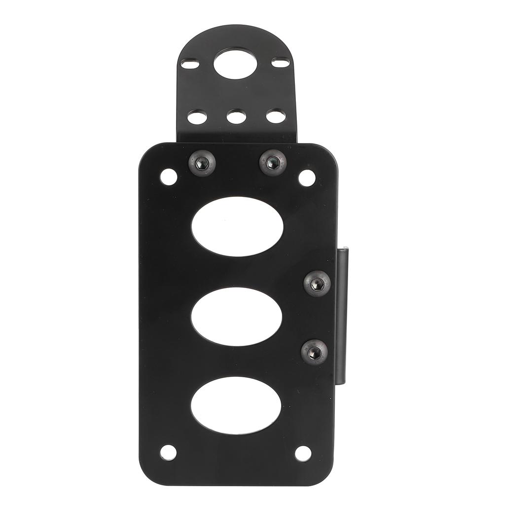 Portatarga Moto Supporto Staffa Montaggio Laterale Luce Posteriore Lega di Alluminio TelaioNero