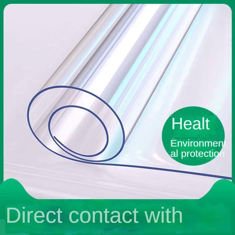 NEW Tablecloth 1.0mm Thickness PVC Transparent Waterproof Table Cover Mat Kitchen Pattern Oil Cloth Glass Soft Cloth Tablecloth