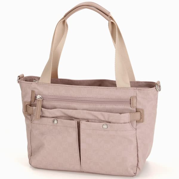 Labagagerie Monogram Square Nylon Tote B004603 Wine (58)