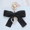 Pearl Ribbon Bow Heart Keychain Pendant for Women's Bags and Handbags