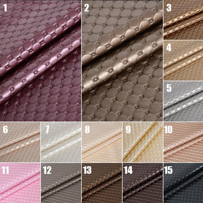 100x138cm Artificial Synthetic PU Leather Fabric For Diy Background Wall Sliding Door Bedhead Upholstery Decor Material