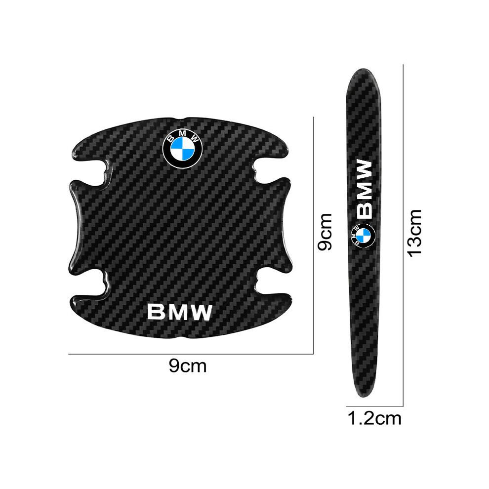 (For Volkswagen) 8x Car Door Handle Bowl Anti-Scratch Cover Carbon Fiber Guard Protector Stickers