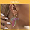 Trendy 2023 Fall Colorful Bowknot Crystal Earrings Women's Geometric Jewelry