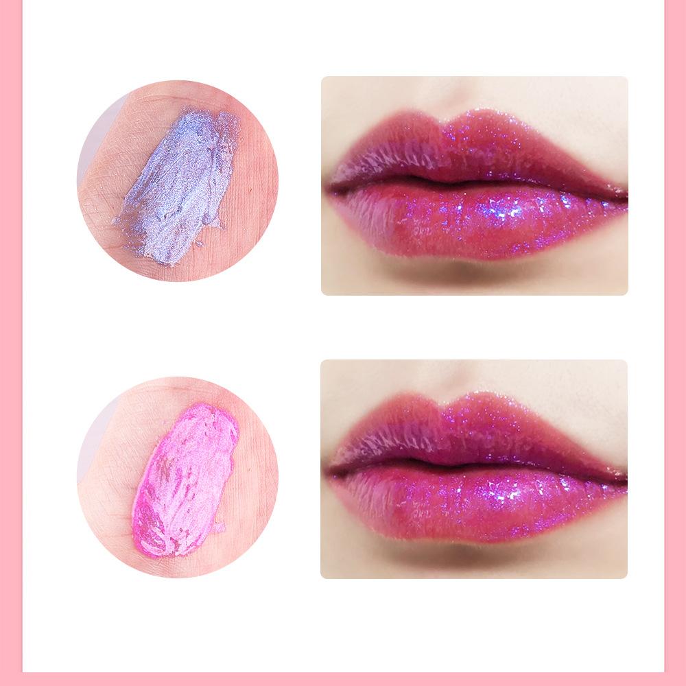 6 Colorful Lip Oil Moisturizing Lip Gloss Fade Lip Lines Rainbow Jelly Lipstick Brightening Lip Glaze Lip Stick